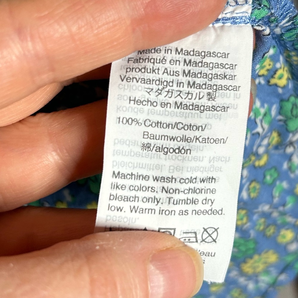 J. Crew Blue Floral Button-down Shirt - Picture 3 of 4